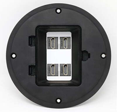 RiteAV 4 Port HD 2.0 Floor Box Black