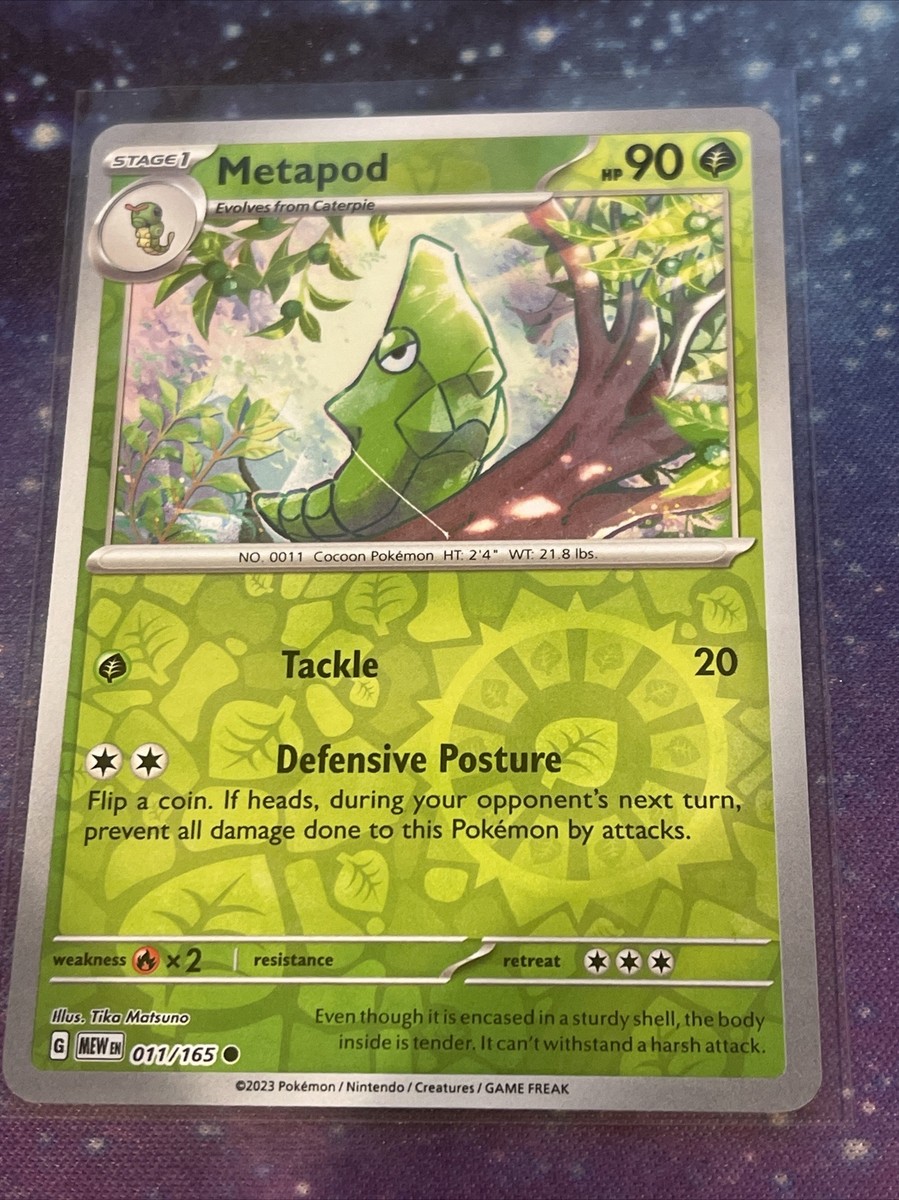 Pokémon TCG Metapod Reverse Holo 011/165 Scarlet & Violet 151 NM