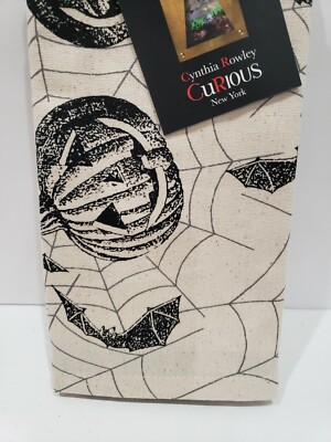 Lot De 2 Serviettes De Cuisine Halloween Cynthia Rowley - Spider Bite Me (Noir & Blanc)