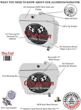 1960 1961 1962 Chevy Truck 3 Row Adv Champion Radiator W 16 Fan And Shroud 1960 1961 1962 Chevy Truck 3 Row Adv Champion Radiator W 16 Fan And Shroud