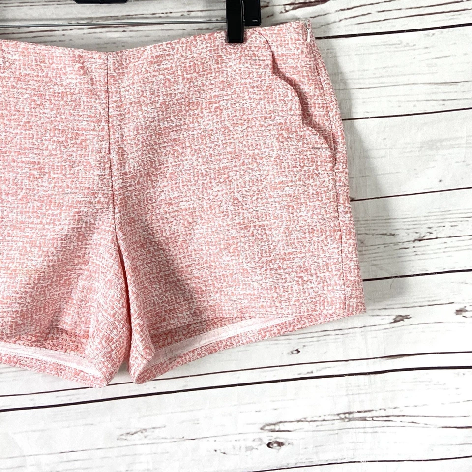 Pantalones Cortos Southern Tide Para Mujer 12 Conchas Rosa Kait Tweed Festoneado Foto 3 de 4