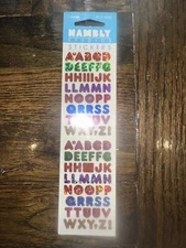 New Prismatic Alphabet Stickers Hambly Studios Collect Colorful Letters Vintage