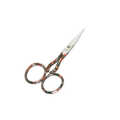 Premax 10558 Embroidery Scissors - 3.5 Inch Carbon Steel, Red Handle, Made In Italy, For Sewing & Craft