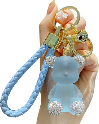 Cute Diamond Bear Design Bags Doll Car Key Backpack Keychain Pendant Boys Girls