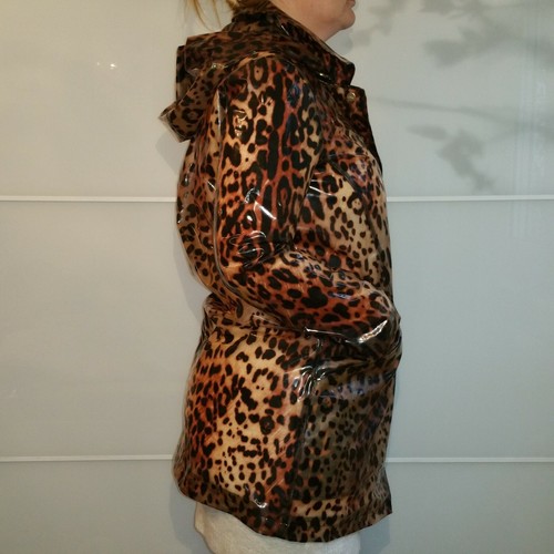 DKNY✯Giacca di vernice✯S✯Giacca antipioggia✯Cappotto di vernice✯Trenchcoat✯Raincoat✯Giacca✯Vinile✯Lacca✯PVC - Foto 7 di 11