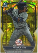 2023 Bowman Draft Sapphire Hans Montero Prospect Royals Yellow 19/75 BDC-12
