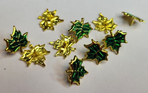 Decorative Maple Leaf Brads - split pins, paper fasteners - Picture 16 of 18