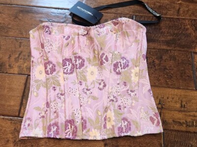 Pretty Little Thing Pink Satin Corset Size 6 NWT(W1)