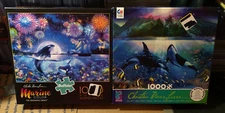 Christian Riese Lassen ORCA Killer Whales Art Puzzle 1000 🧩 lot (2) Buffalo 🐋