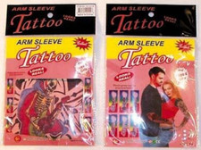 24 SLEEVE TEMPORARY TATTOO novelty tattoos pranks gagS