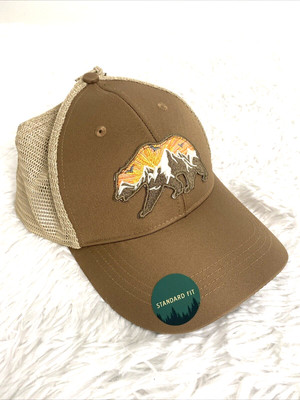 Telluride Clothing Company Men's Hat Bear Mountain Patch Snapback Cap Trucker