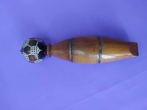 Soviet wooden souvenir "Football whistle" USSR soccer ball - Picture 6 of 16