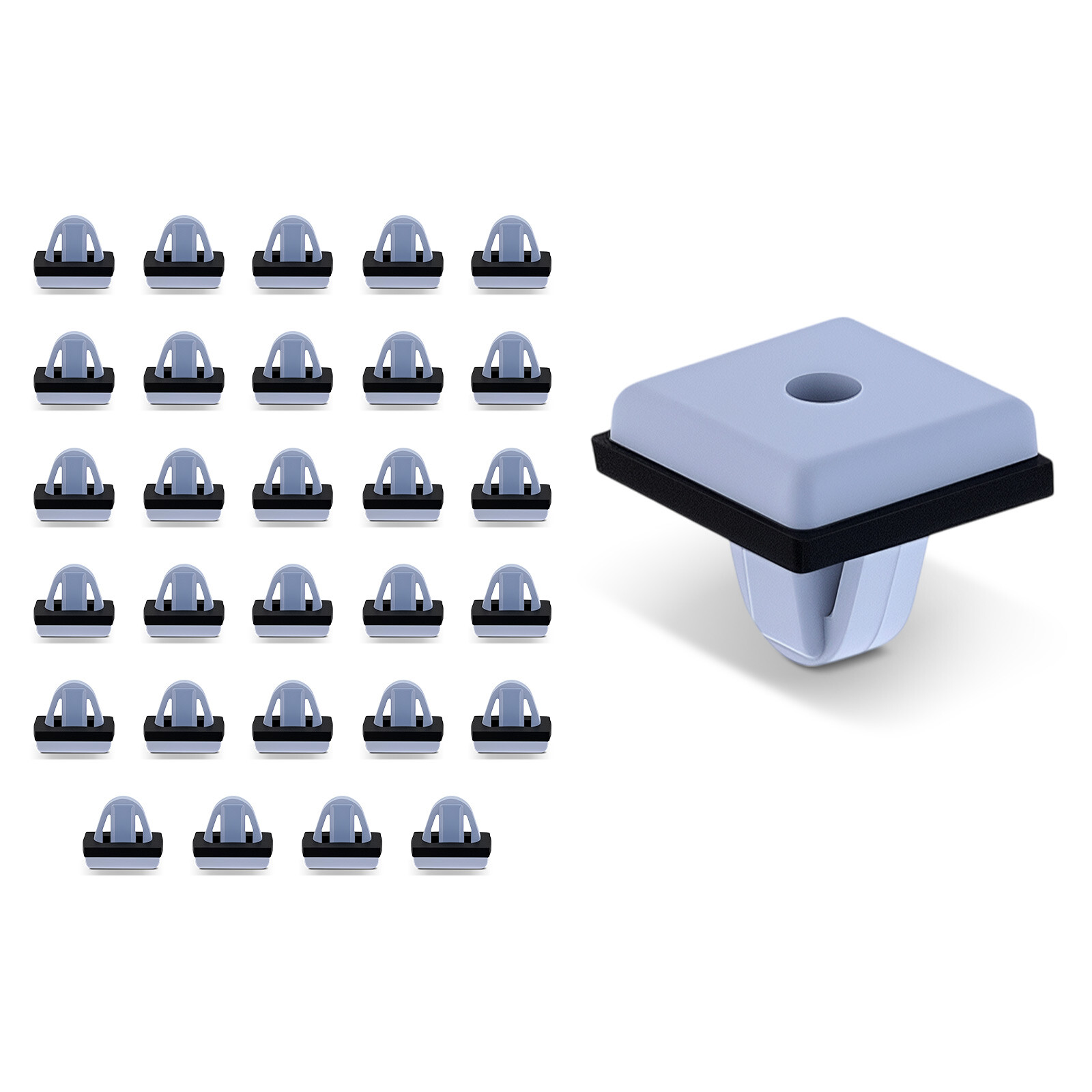 30Pcs Nylon Rocker & Exterior Trim Moulding Grommet Retainer Clips for Hyundai