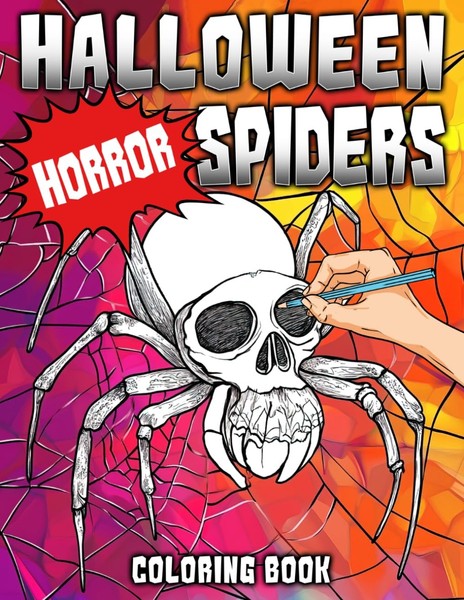Halloween Malbuch Spinnen FüR Erwachsene, Gruselige Arachniden, Entspannende-image