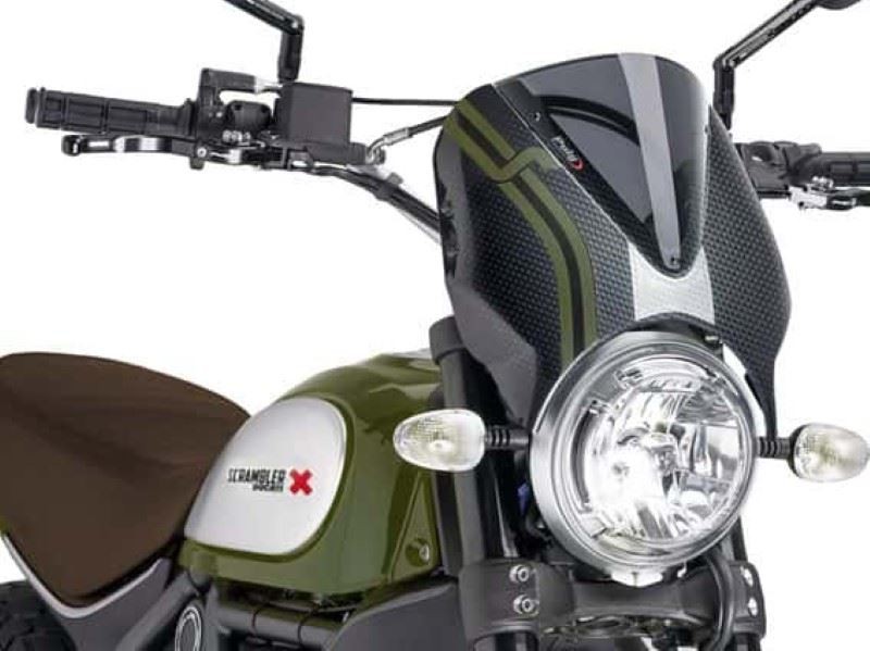 Puig Retrovision Cbn Look Fairing & Dk Smk Screen Ducati Scrambler Classic 15-18