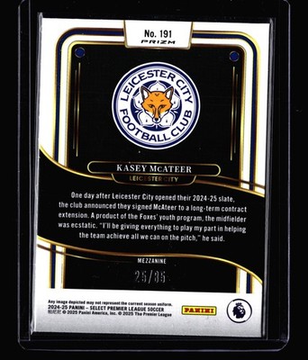 2024-25 Panini Select Premier League #191 Kasey McAteer White Ice #/85