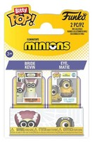 Funko FK94224 - Minions Pop! Vinyl Figuren 2Er-Pack Bride Kevin & Eye, Matie 2 C