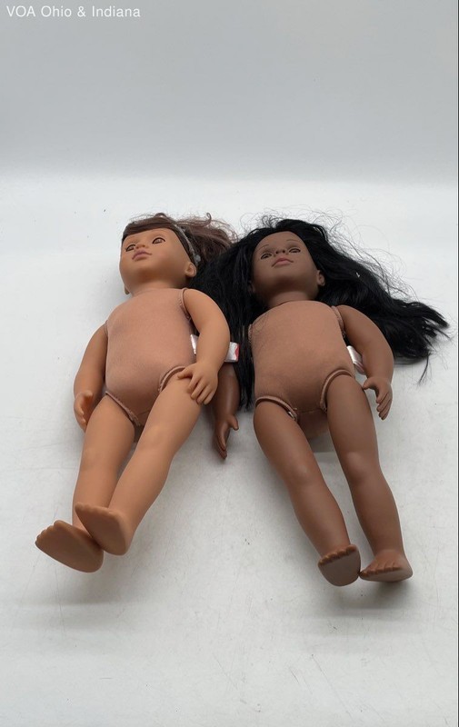 Our Generation Doll Lot of 2 18 Inch Soft Body Posable Brown and Black Hair