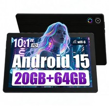 2026 Android 15 10.1 inch tablet 20GB RAM 64GB ROM IPS LCD HD WIFI 6 Dual Camera