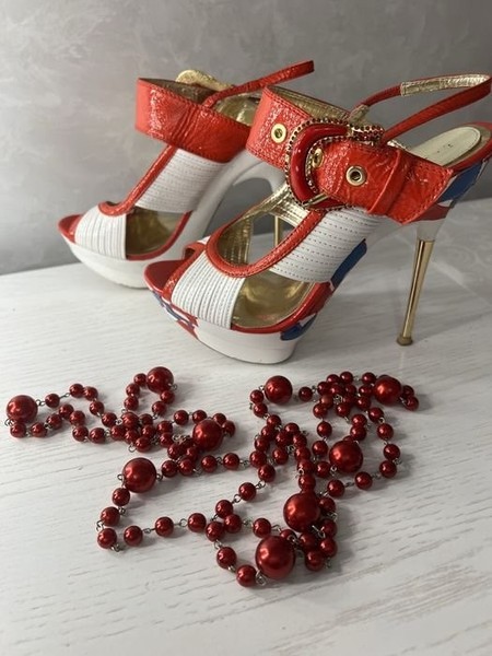 Women Heels Multicolor Leather 35