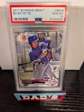 2017 Bowman Draft #BD38 Bo Bichette PSA 10 Gem Mint Blue Jays