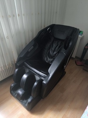 Home Deluxe Elektrischer MASSAGESESSEL schwarz Kunstleder Massagefunktion