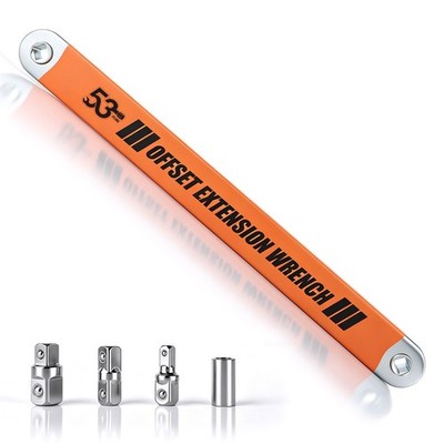 Offset Extension Wrench 15.4 Inch, 53FTLB Impact Ready 3/8'' Drive Chain Drive...
