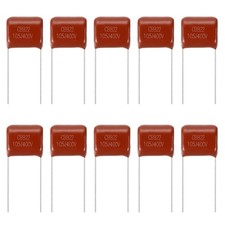 25pcs CBB22 Capacitor 400V 105J 1UF Metallized Polypropylene Film Capacitors