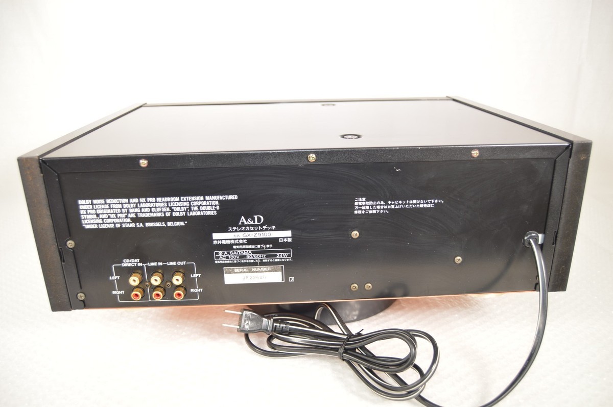 AKAI A&D GX-Z9100 3-Head Stereo Cassette Deck Super GX Tested