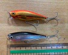 RaPaLa Skitter Pop Lure 7cm Set of 2 Orange Gold & Shad Topwater Fishing