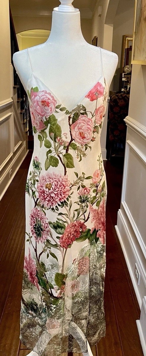 キャサリン Alice & Olivia Floral Julietta Cutaway Lace MIDI Dress NWT MSRP
