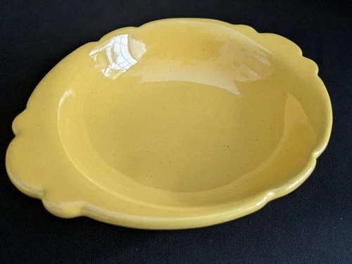 VTG Lemon Yellow Frankoma Dish 40B Trinkets Butter Condiments
