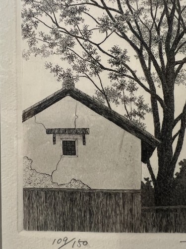 Ryohei Tanaka copper print etching "Daiju #3" signed 109/150 flamed Tree 1986 - Picture 6 of 13