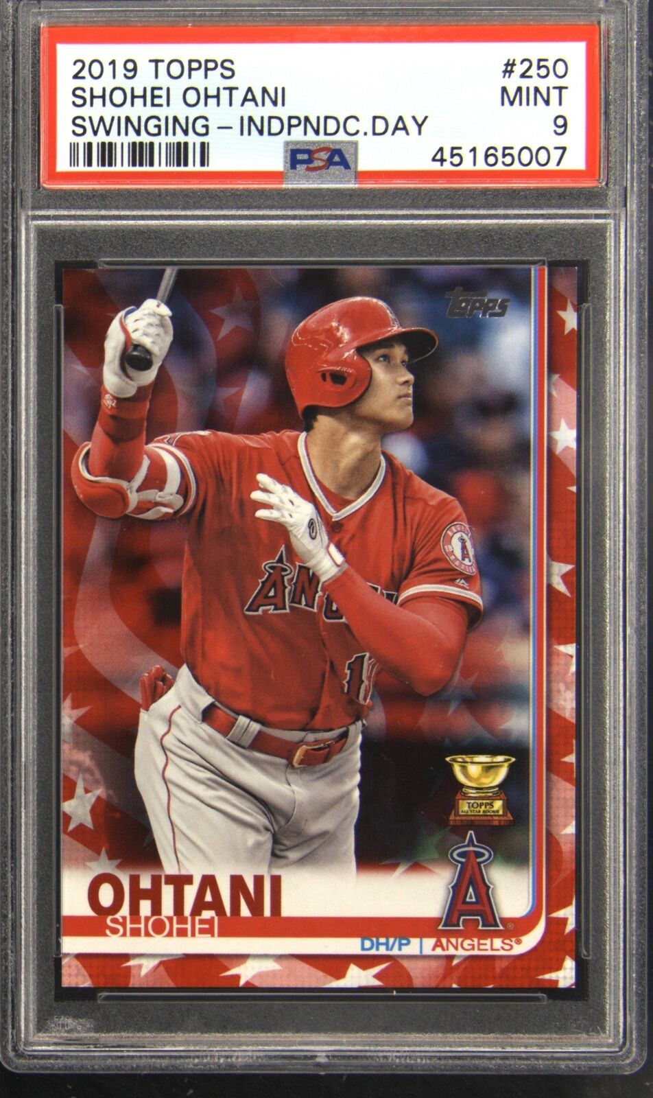 2019 TOPPS INDEPENDENCE DAY #250 SHOHEI OHTANI #/76 PSA 9