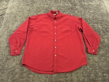 Vintage Levis Shirt Mens L Large Red Denim Long Sleeve Metal Button Red Tab