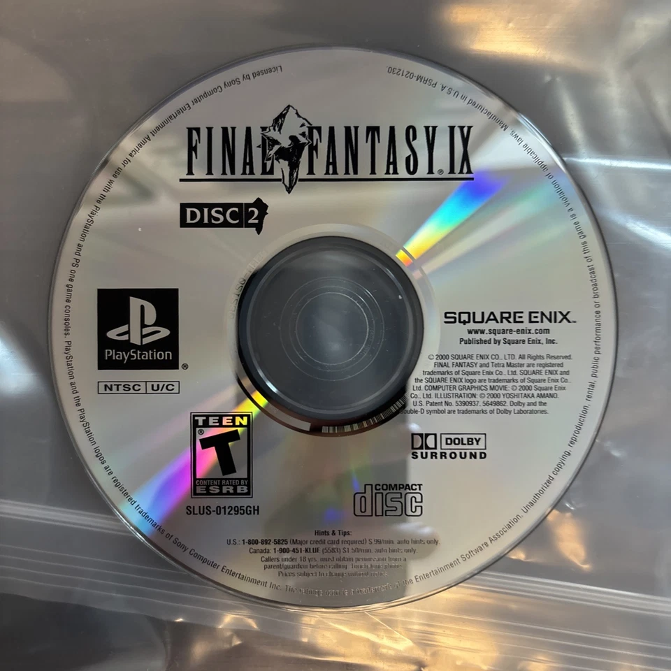 Final Fantasy IX 9 Greatest Hits PS1 Sony PlayStation Replacement Disc 2 Only Cd - Image 2 of 4