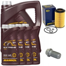 Motor&ouml;l Filter Set MANNOL 5W-40 API 9 Liter + Schraube f&uuml;r Mercedes Vito W639