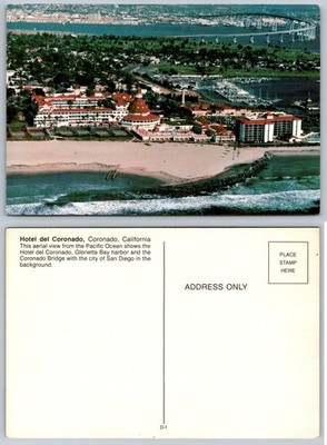 Vintage Hotel del Coronado Coronado CA Aerial View San Diego Coronado Bridge