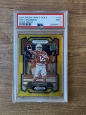 2024 PANINI PRIZM DRAFT PICKS GOLD PRIZM #192 ARCH MANNING 8/10 PSA 9 TEXAS