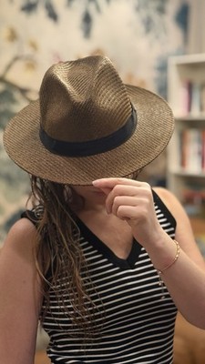 Natural Toyo Straw Sun Hat Size L Biltmore Vintage | eBay display picture 3