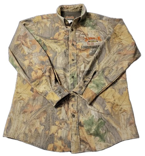 Scent-Lok Shirt Savanna Mens Large Outdoor Hunting Realtree Camo Button Up - 第 1/7 張圖片