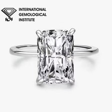 Strahlender Solitär Lab Grown Diamant Verlob...