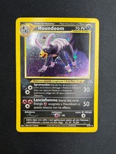Pokemon Houndoom 4/75 Neo Discovery Rara Holo Swirl Unlimited Wizards IT Vintage
