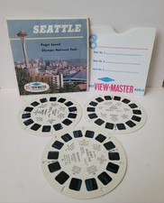 VIEW-MASTER vintage 3 REELS SET Seattle Olympic National Park SAWYER Packet A275