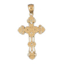 Cross Charm Pendant 14k Gold