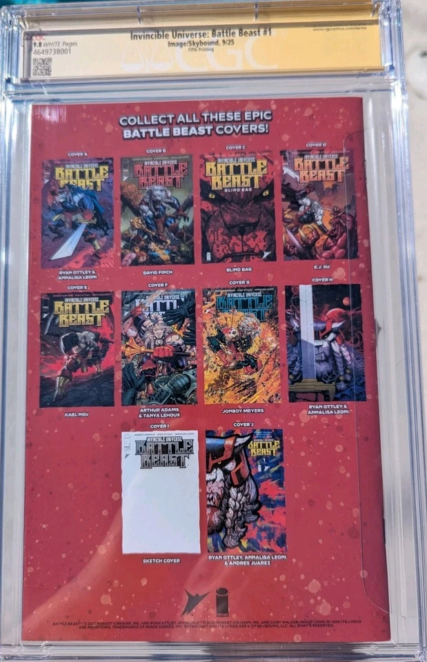 Invincible Universe: Battle Beast #1 2025 CGC 9.8 Signed by RYAN OTTLEY - Image 4 of 4