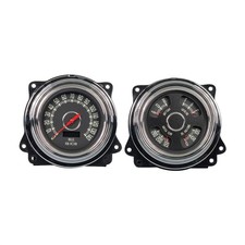 New Vintage Usa 47371-01 Woodward 2 Gauge Kit Black 47-53 Fits Chevy
