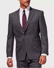 J.M. Haggar Men's Gray Stretch Suit Jacket 48 R NEW 220 HZ00182