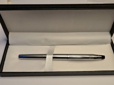 Cross Century Chrome Fountain Pen 14kt Gold Nib and Ink Convert. Ireland.
