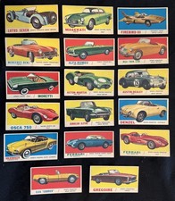 Topps 1961 Sports Cars 17 Ct Automobilia Cards Ferrari Maserati Lotus Seven 1